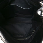 Crinkled Calfskin Matelasse Monogram Medium Niki Shopper Tote Black