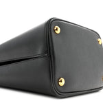 Saffiano Cuir Medium Panier Bucket Bag Black Fuoco