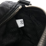 Tessuto Nylon Saffiano Impunturato Quilted Barrel Pochette Black