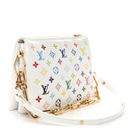 LV x TM Lambskin Embossed Monogram Coussin PM White Multicolor