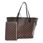 Damier Ebene Neo Neverfull MM Rose Ballerine