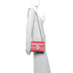 Dollar Calfskin Small Interlocking G Shoulder Bag Red
