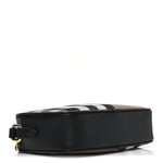 Giant Check Calfskin Small Camera Bag Black