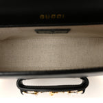 Azalea Calfskin Mini Crystal Horsebit 1955 Shoulder Bag Black