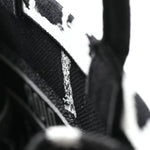 Canvas Embroidered Medium Paris Book Tote Black White