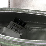 Iridescent Nappa Vertical Matelasse Small Maxi Horsebit Chain Shoulder Bag Iridescent Salvy Green