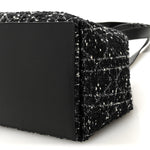 Calfskin Tweed Cannage Medium Toujours  Black White