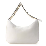 Calfskin Large Loubila Chain Shoulder Bag White