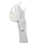 Supple Calfskin Cuir Triomphe Heloise Shoulder Bag Light Stone