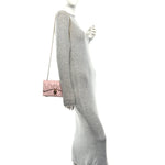 Lambskin Quilted Mini Kleio Crossbody Bag Light Pink