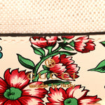 Calfskin Matelasse Diagonal Brit Roses Print Mini Interlocking G Heart Shoulder Bag  White Multicolor