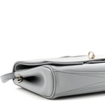 Smooth Calfskin Small Bel Air Clutch On Strap Cloud Grey