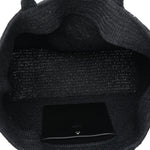 Raffia Wide Tote Black