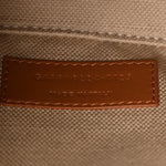 Smooth Calfskin Canvas Y Small Bucket Bag White Camel