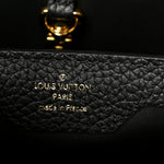 Taurillon Embellished Flower Handle Capucines BB  Black