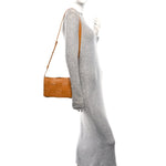 Lambskin Maxi Intrecciato Small Cassette Crossbody Bag Clay