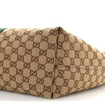 GG Monogram Web Large Giglio Tote Beige Brown