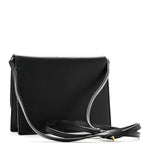 Calfskin DG Logo Flap Crossbody Bag Black