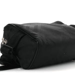 Nylon Jacquard Check Belt Bag Black