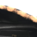 Shearling Vitello Dolce Macro FF 1974 Mini Baguette Tobacco Black