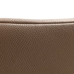 Grained Calfskin Saddle Bag With Strap Taupe