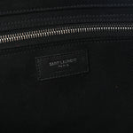 Linen Calfskin Rive Gauche Tote Black