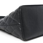 Caviar Quilted Medallion Tote Black