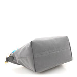 Canvas Gabardine Pouch Alluminio Celeste