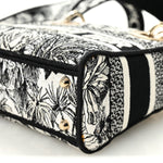 Canvas Embroidered Toile De Jouy Mini Lady D-Lite White Black