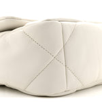 Goatskin Quilted Medium Chanel 19 Flap White