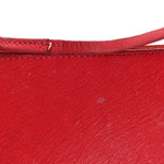 Lambskin Diamond Stitched CC Drawstring Shoulder Bag Red