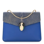 Galuchat Calfskin Serpenti Forever Crossbody Bag Blue