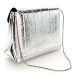 Metallic Eelskin Bobbi Bag Silver