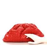 Nappa Maxi Intrecciato The Pouch Oversized Clutch Bright Red
