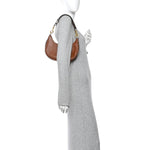 Smooth Calfskin Medium Strap Ava Shoulder Bag Tan