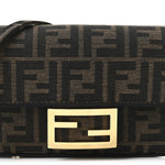 Fabric Jacquard FF 1974 Mini Baguette Tobacco Moro Black