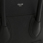 Drummed Calfskin Micro Luggage Black