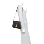 Box Calfskin Medium Classic Box Flap Bag Black