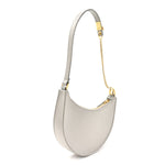 Satin Mini Crystal Vlogo Hobo Bag Silver