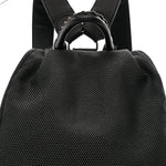 Canvas Calfskin Silver Hardware S Traveler Backpack Black