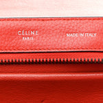 Drummed Calfskin Small Trapeze Vermillion
