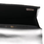 Lambskin Quilted CC Hook Card Holder Black