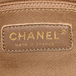 Crumpled Grained Calfskin Large Coco Pleats Tote Khaki