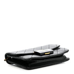 Sheepskin Quilted Mini Beauty Lock Flap Black