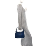 Sea Calfskin Web Medium Jackie 1961 Hobo Plastic Blue