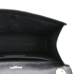 Grain De Poudre Textured Mixed Matelasse Triquilt Medium Monogram Satchel Black