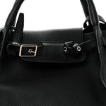 Supple Grained Calfskin Small Big Bag Black