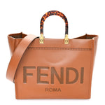 Vitello King Plexiglass Medium Fendi Sunshine Shopper Tote Cuoio