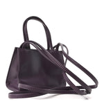 Vegan Leather Small Shopping Bag Eggplant