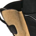 Satin Calfskin Suede Mini Tri-Color Luggage Olive